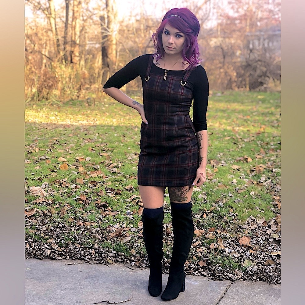 Forever 21 Blue & Red Plaid Sheath Dress - Picture 8 of 8